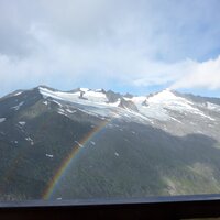 Regenbogen vor östlichem Sonntagkees von der Kürsingerhütte | 15.08.2010 |  9:13 Uhr