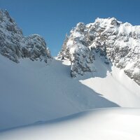 Blick von unterhalb des Tajatörls zurück zur Grünsteinscharte | 01.04.2013 | 12:25 Uhr