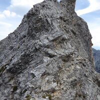 etwas schwierigere Abkletterstelle kurz vor der Schaufelspitze | 13.09.2015 | 11:47 Uhr