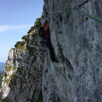 Daniel in der achten Seillänge | 26.08.2017 | 14:58 Uhr