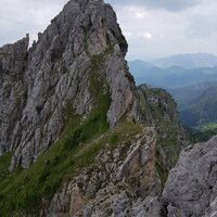 Rückblick von der Scharte zur Kleinen Klammspitze | 08.07.2018 | 12:48 Uhr