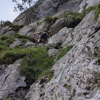 Benjamin in der ersten Seillänge | 09.08.2020 | 11:46 Uhr