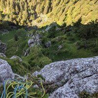 Die Wand vom Stand nach der achten Seillänge | 09.08.2020 | 15:27 Uhr