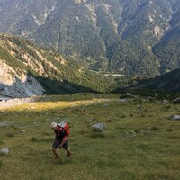 Daniel im mittleren Teil des Falkenkars | 13.09.2020 | 10:08 Uhr