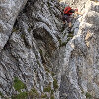 Julian im etwas abdrängenden unteren Teil der ersten Rinne von unten | 13.09.2020 | 13:15 Uhr