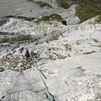 Bruno folgt in der sechsten Seillänge (6a) | 01.08.2022 | 10:55 Uhr