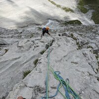 Bruno folgt in der zehnten Seillänge (6b) | 01.08.2022 | 13:13 Uhr