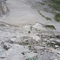 Daniel folgt in der elften Seillänge (6b) | 01.08.2022 | 13:46 Uhr