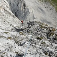 Bruno folgt in der sechzehnten Seillänge (5b statt 6b) | 01.08.2022 | 16:59 Uhr