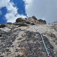 Daniel in der vierten Seillänge der »Magic Stone« | 04.08.2022 | 12:38 Uhr