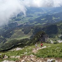 Lena und Julian im Abstieg vor dem Sonnenstein | 14.07.2024 | 14:07 Uhr